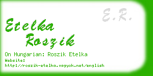 etelka roszik business card
